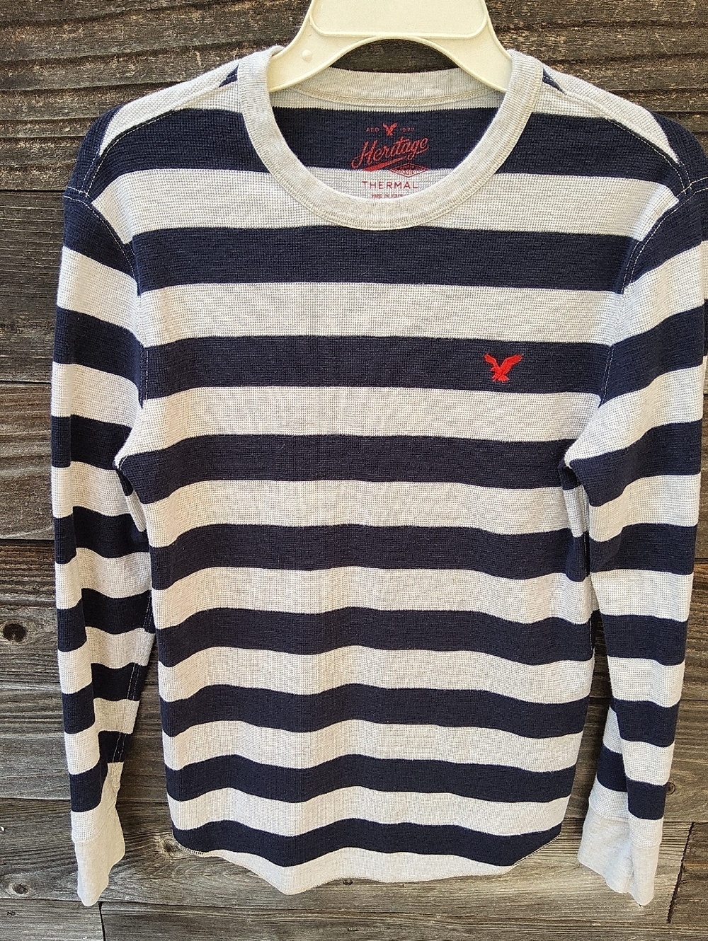 American Eagle Outfitters Heritage Navy & Cream Striped Pullover Size Small